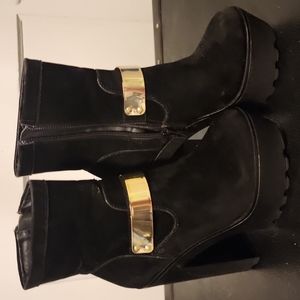 💝 Koi Couture 6 Inch Goth Dollz Kill Black Platform/Heeled boots sz 6 US (4UK)